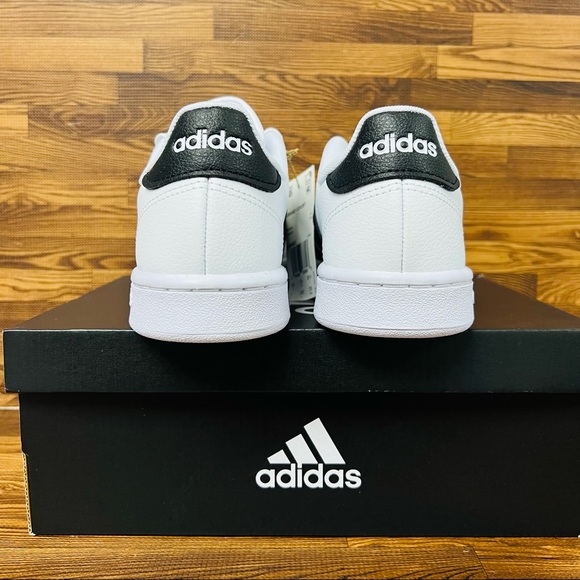 Adidas Grand Court Women’s Athletic Tennis Sneaker Casual Black White Shoe #483 - Picture 4 of 5